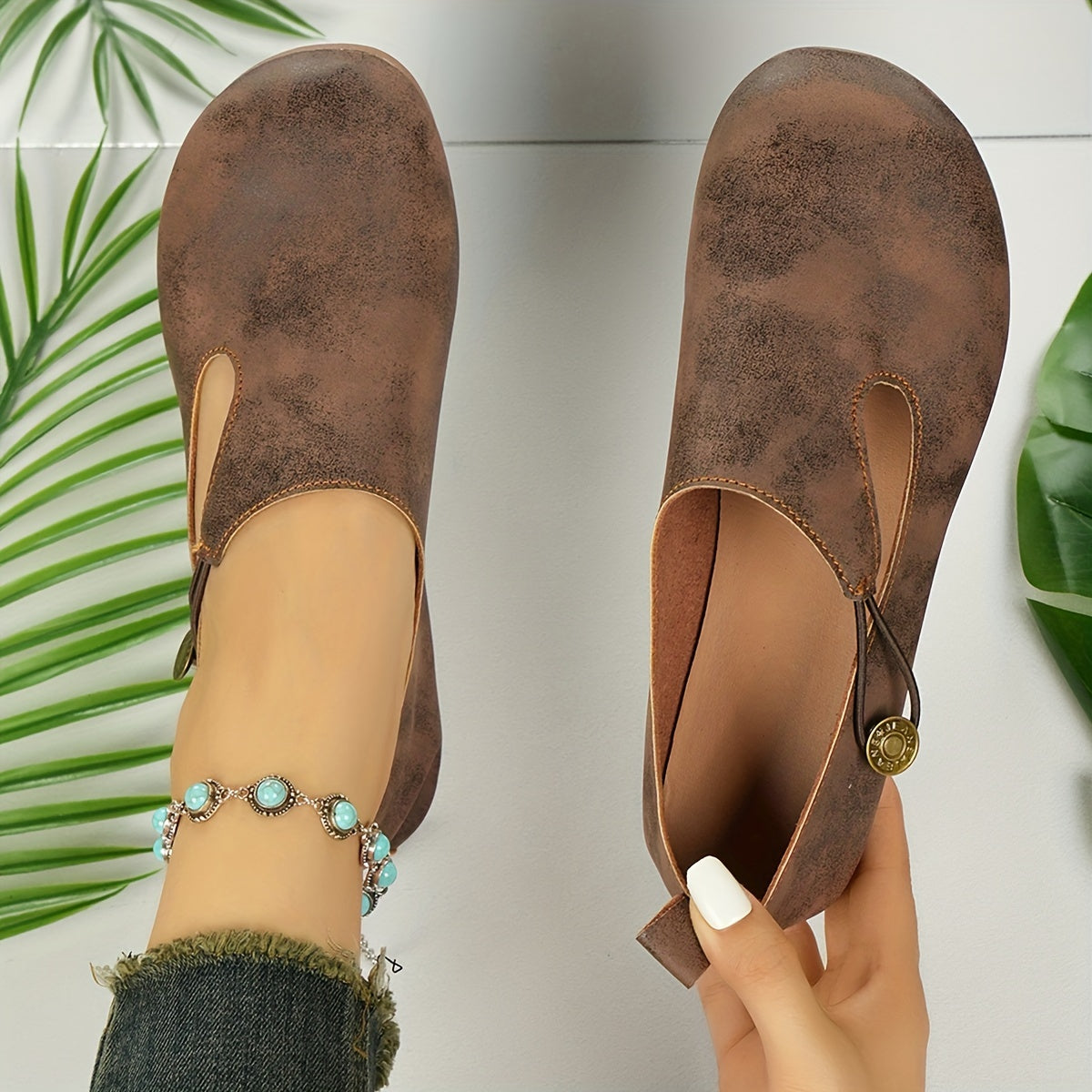 Hazel | Retro Rutschfeste Orthopädische Slipper