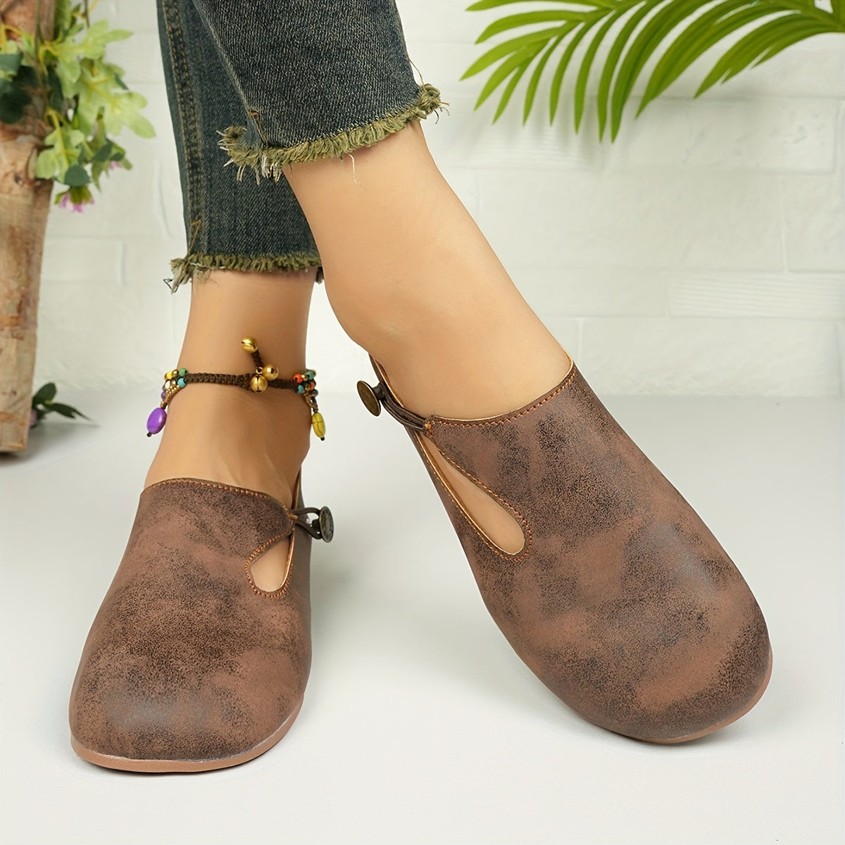 Hazel | Retro Rutschfeste Orthopädische Slipper