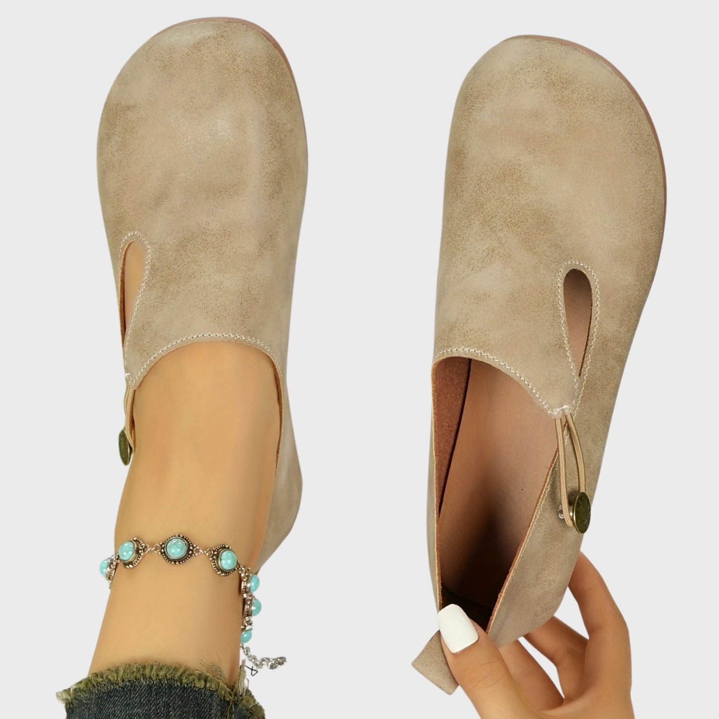 Hazel | Retro Rutschfeste Orthopädische Slipper