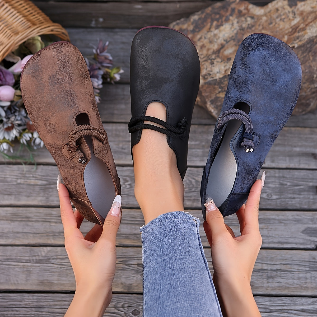 Pamela | Retro-Stil Slipper Orthopädische Loafers