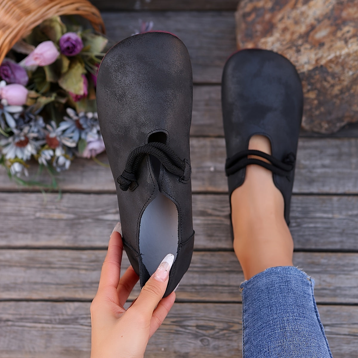 Pamela | Retro-Stil Slipper Orthopädische Loafers