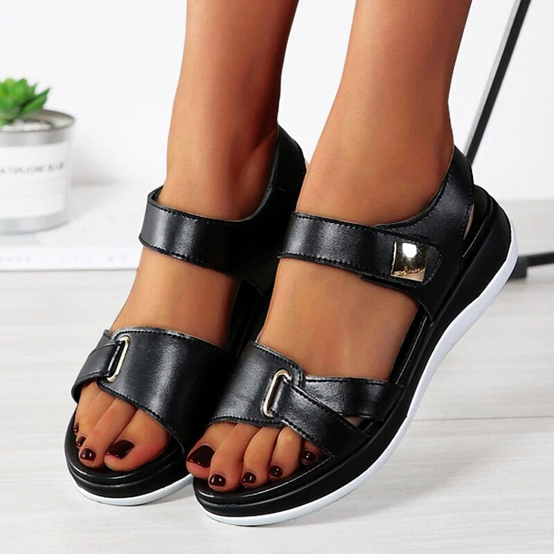 Damentaugliche verstellbare orthopädische Sandalen mit gepolsterter Fußbett
