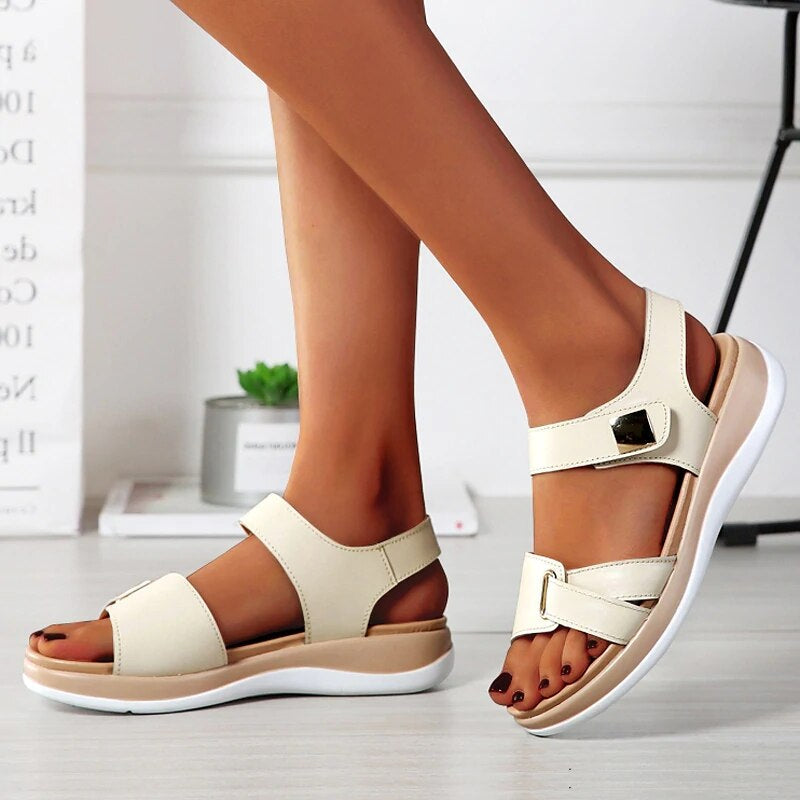 Damentaugliche verstellbare orthopädische Sandalen mit gepolsterter Fußbett