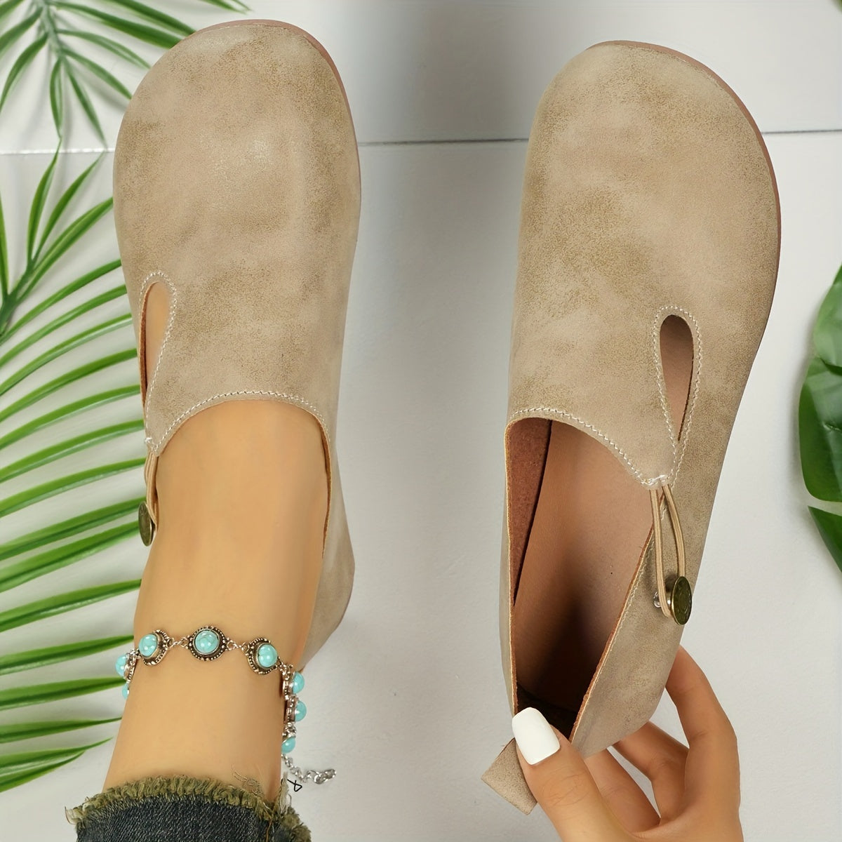 Hazel | Retro Rutschfeste Orthopädische Slipper