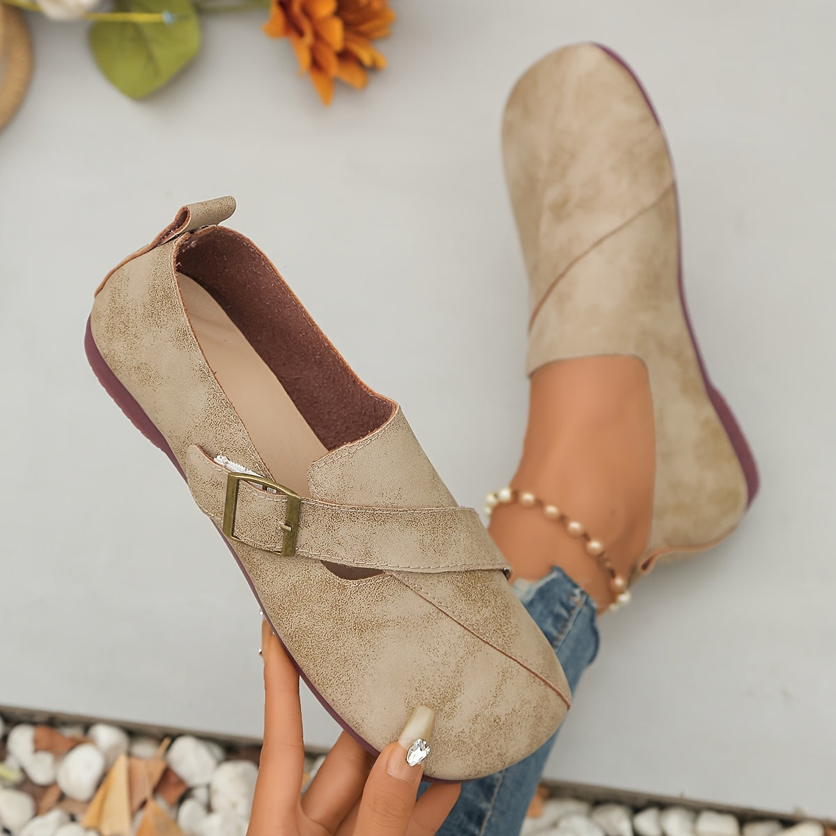 Elowyn | Retro-Slip-On-Orthopädische Schuhe